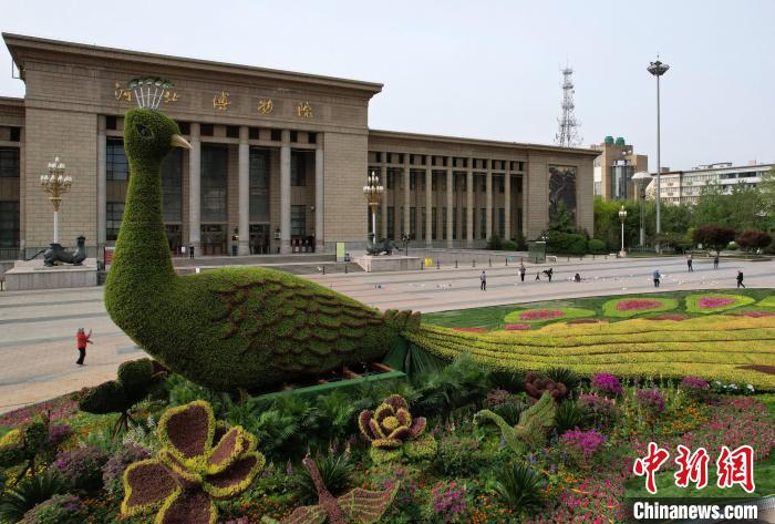 圖為航拍花壇。(無(wú)人機(jī)照片) 翟羽佳 攝