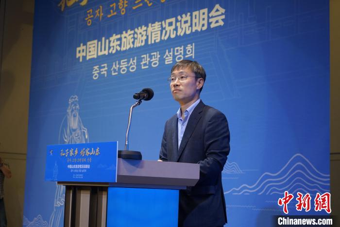 首爾市政府觀光體育局局長(zhǎng)金英渙致辭。　劉旭 攝