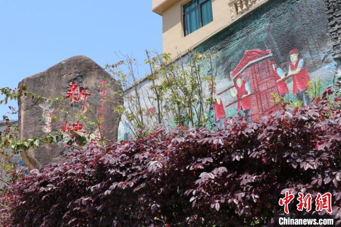 臺灣上趣開新團隊改造蕉城區(qū)八都鎮(zhèn)新樓村時融入畬族元素?！●易訌?供圖