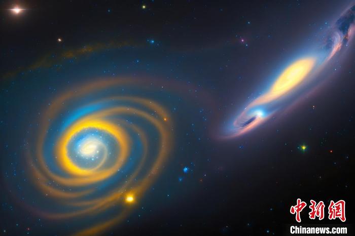 本星系群的三維藝術(shù)圖?！≈锌圃簢?guó)家天文臺(tái) 供圖