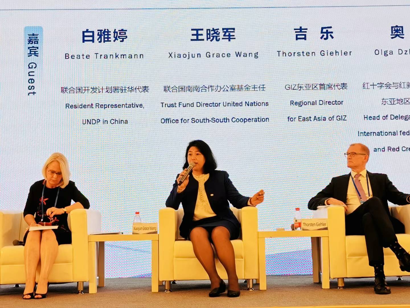 聯(lián)合國(guó)南南合作辦公室基金主任王曉軍出席全球共享發(fā)展行動(dòng)論壇首屆高級(jí)別會(huì)議分論壇討論。受訪者供圖