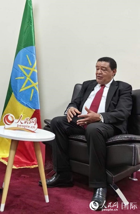 穆拉圖·特肖梅接受人民網(wǎng)專訪。人民網(wǎng)記者 陳星星攝