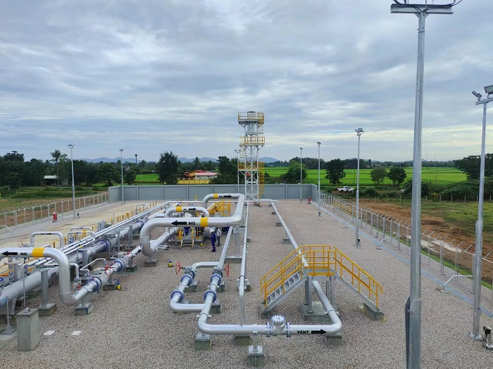 泰國(guó)新崗天然氣管道項(xiàng)目首站?？ì斎R 攝