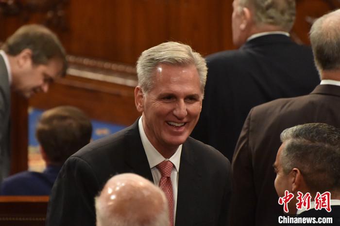 資料圖：麥卡錫2023年1月在眾議院參加議長選舉。<a target='_blank' href='/'><p  align=