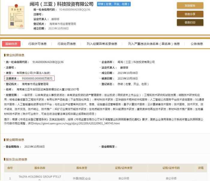  國家企業(yè)信用信息公示系統(tǒng)截圖。