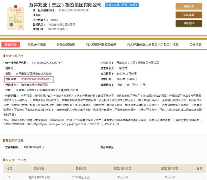 國家企業(yè)信用信息公示系統(tǒng)截圖。