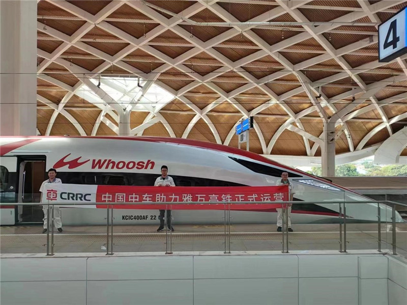 動車組整裝待發(fā)。中車青島四方機(jī)車車輛股份有限公司供圖