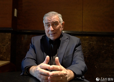 美中航空遺產(chǎn)基金會(huì)主席杰弗里·格林接受人民網(wǎng)專訪。 人民網(wǎng) 趙瞳攝