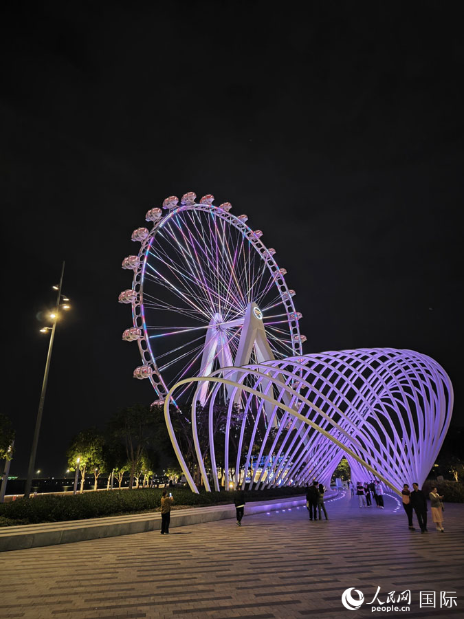 灣區(qū)之光摩天輪。人民網(wǎng) 田易攝