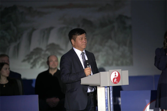 中國駐俄羅斯大使張漢暉致辭。駐俄羅斯大使館供圖