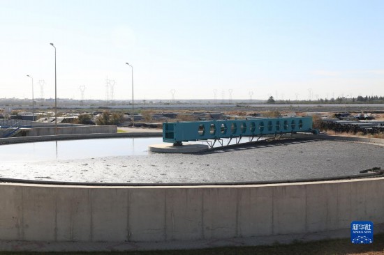 這是11月28日在突尼斯蘇塞市拍攝的中企承接建造的哈姆敦污水處理站一角。新華社記者 黃靈 攝