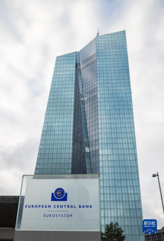 這是12月14日在德國法蘭克福拍攝的歐洲央行大樓。新華社記者 張帆 攝