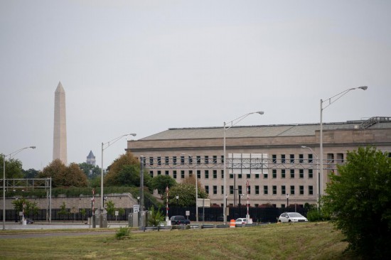 這是2021年8月3日在美國弗吉尼亞州阿靈頓拍攝的五角大樓。新華社記者劉杰攝