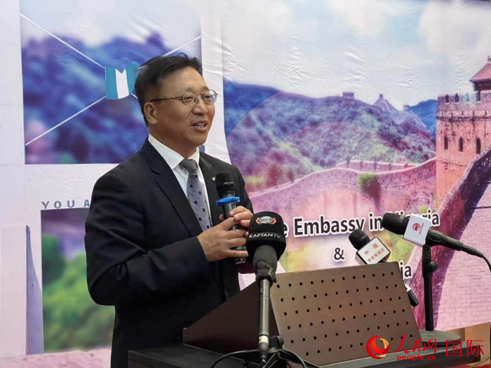 中國(guó)駐尼日利亞大使崔建春發(fā)表主旨演講。人民網(wǎng)記者 姜宣攝