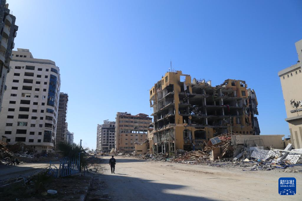 這是1月25日拍攝的加沙城一角。新華社發(fā)