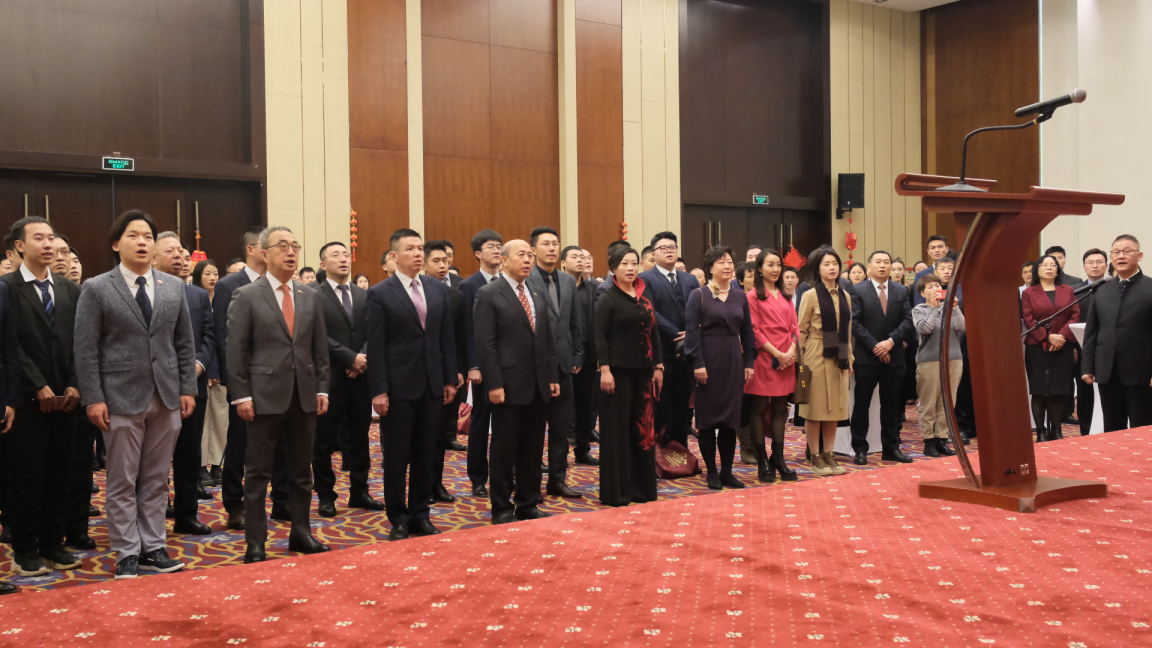 駐白俄羅斯使館2024年新春招待會現(xiàn)場。 駐白俄羅斯使館供圖