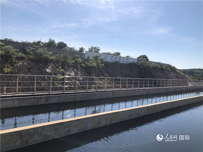 由中國土木工程（贊比亞）有限公司承建的卡夫河供水項目。人民網記者 黃培昭攝