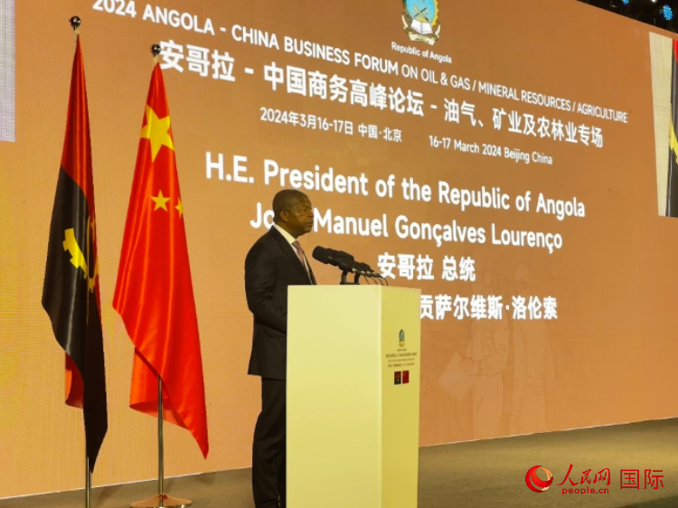 安哥拉總統(tǒng)若昂·曼努埃爾·貢薩爾維斯·洛倫索。人民網(wǎng)記者 張榮攝