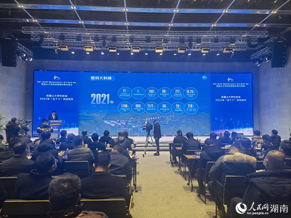 大科城管委會主任羅予武發(fā)布“五個十”項目。人民網 匡瀅攝