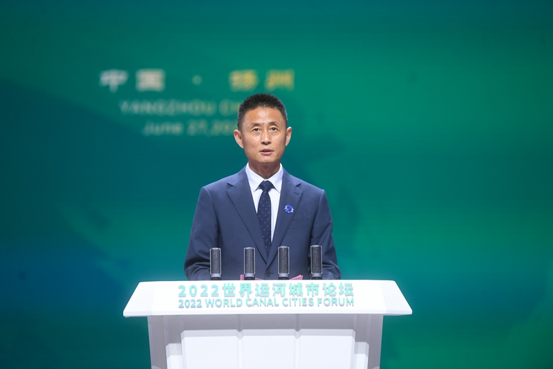 江蘇省文化和旅游廳副廳長李川在大會上致辭。邵丹攝