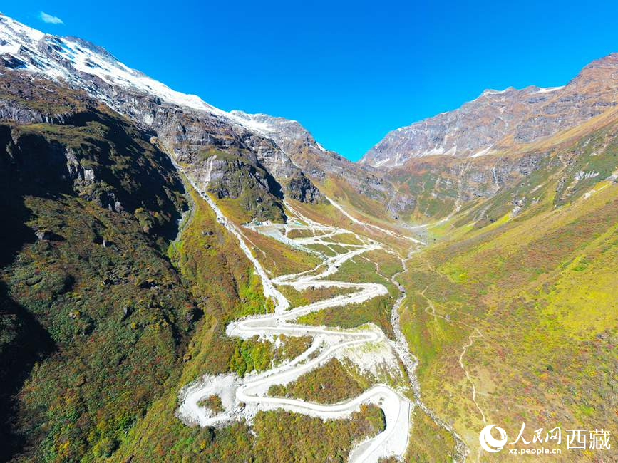 圖為西藏林芝市墨脫縣境內(nèi)，植被隨山體升高而變化。