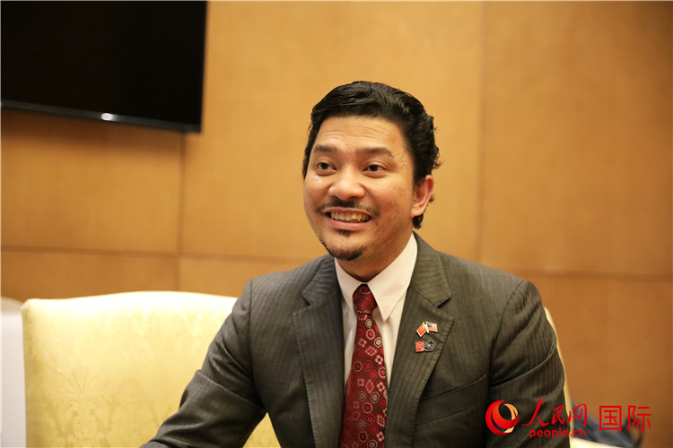 馬來(lái)西亞駐華大使館教育參贊沙烈胡丁在2024中國(guó)-東盟教育交流周期間接受人民網(wǎng)專(zhuān)訪(fǎng)。人民網(wǎng) 王婧攝