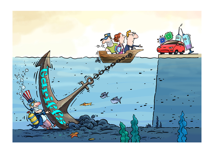 漫畫(huà)作者：馬宏亮（人民網(wǎng)版權(quán)圖片，未經(jīng)授權(quán)請(qǐng)勿轉(zhuǎn)載。）