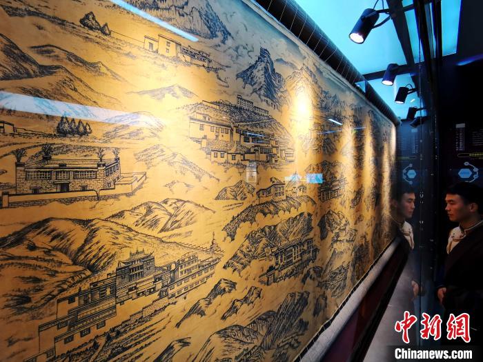 圖為歷代藏醫(yī)藥學(xué)教育機(jī)構(gòu)展示?！?zhí)砀?攝