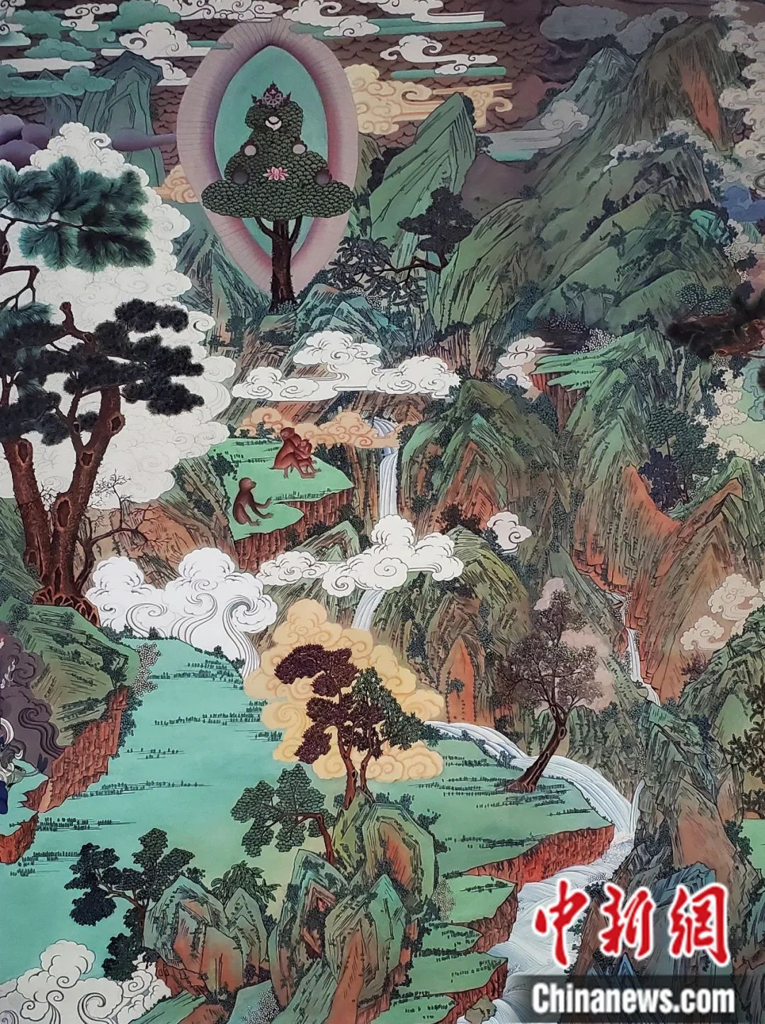 臨摹、補繪的青海瞿曇寺壁畫。受訪者 供圖