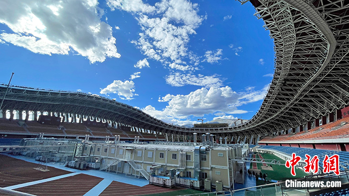 圖為8月15日，位于拉薩市柳梧新區(qū)拉薩市群眾文化體育中心內的方艙醫(yī)院。 <a target='_blank' href='/'><p  align=