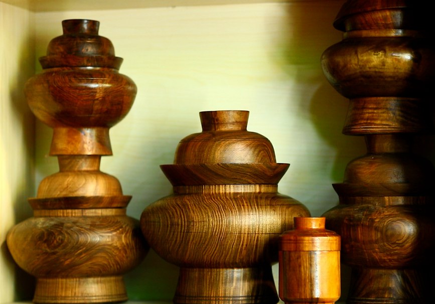 藏地木碗成品。