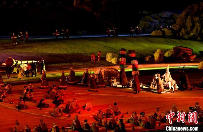3月17日，西藏拉薩，《文成公主》大型史詩劇演出現(xiàn)場(chǎng)?！±盍?攝