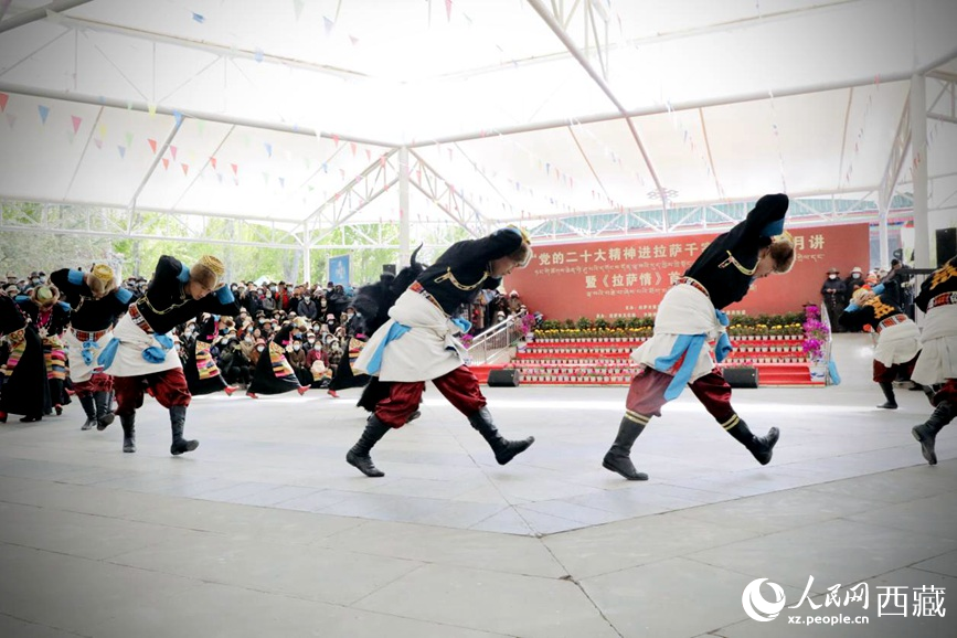 舞蹈《守望青稞》。人民網(wǎng) 次仁羅布攝