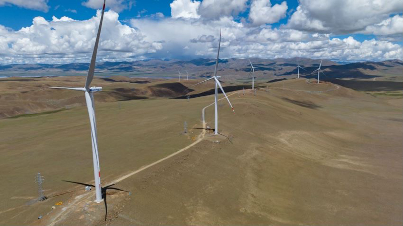 西藏措美哲古風(fēng)電場(chǎng)。受訪者供圖